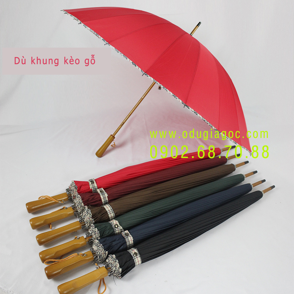 ô dù kèo gỗ kết hợp poly